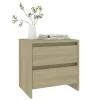2 db sonoma tölgy szerelt fa éjjeliszekrény 45x34,5x44,5 cm