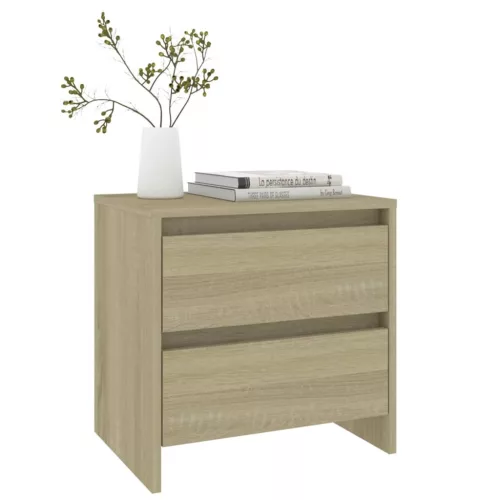 2 db sonoma tölgy szerelt fa éjjeliszekrény 45x34,5x44,5 cm