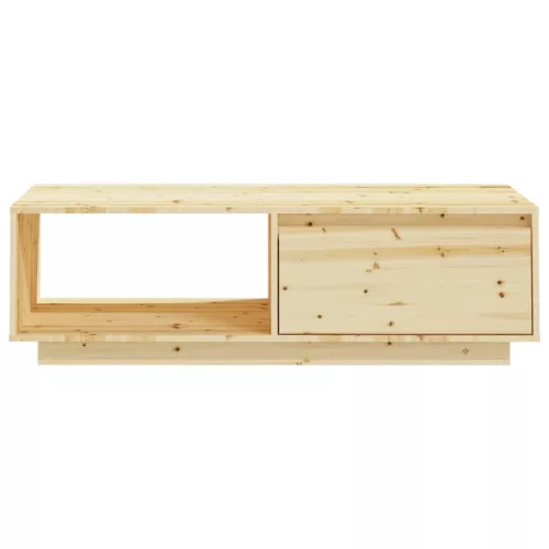 Tömör fenyőfa dohányzóasztal 110 x 50 x 33,5 cm
