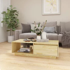 Tömör fenyőfa dohányzóasztal 110 x 50 x 33,5 cm