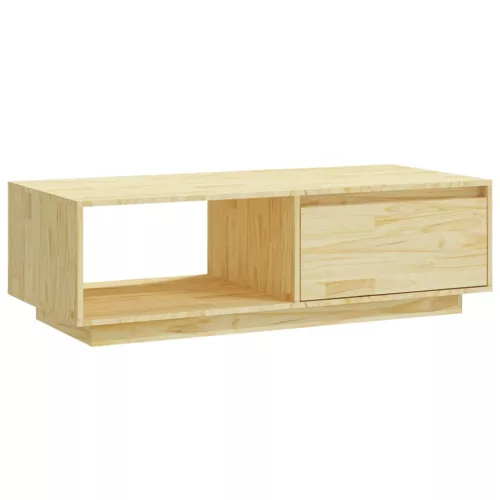 Tömör fenyőfa dohányzóasztal 110 x 50 x 33,5 cm