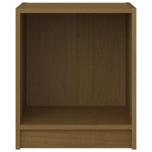 2 db mézbarna tömör fenyőfa éjjeliszekrény 35,5x33,5x41,5 cm