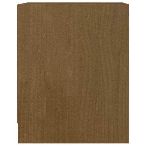 2 db mézbarna tömör fenyőfa éjjeliszekrény 35,5x33,5x41,5 cm
