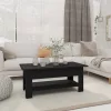 Fekete szerelt fa dohányzóasztal 102 x 55 x 42 cm