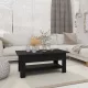Fekete szerelt fa dohányzóasztal 102 x 55 x 42 cm