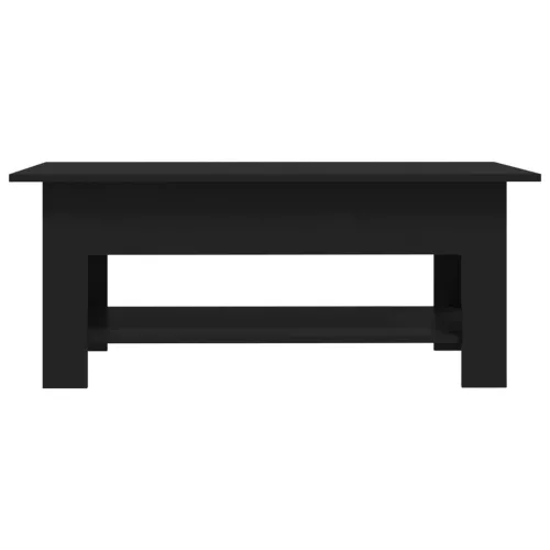 Fekete szerelt fa dohányzóasztal 102 x 55 x 42 cm