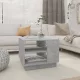 Betonszürke szerelt fa dohányzóasztal 55x55x43 cm