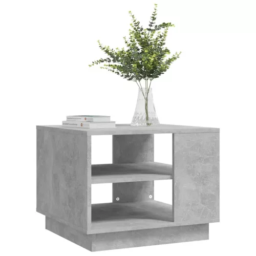 Betonszürke szerelt fa dohányzóasztal 55x55x43 cm