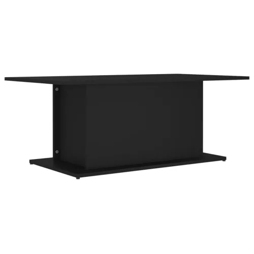 Fekete szerelt fa dohányzóasztal 102x55,5x40 cm