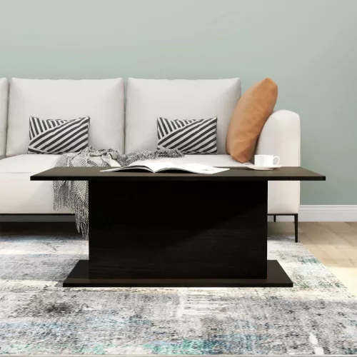 Fekete szerelt fa dohányzóasztal 102x55,5x40 cm