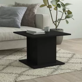 Fekete szerelt fa dohányzóasztal 55,5x55,5x40 cm