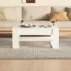 Fehér szerelt fa dohányzóasztal 102x55x45 cm