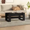 Fekete szerelt fa dohányzóasztal 102x55x45 cm