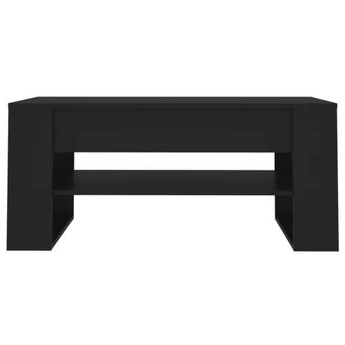 Fekete szerelt fa dohányzóasztal 102x55x45 cm