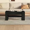 Fekete szerelt fa dohányzóasztal 102x55x45 cm
