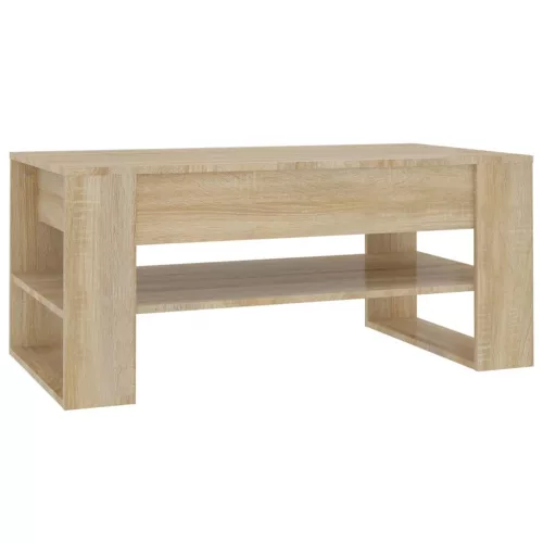 Sonoma tölgy színű szerelt fa dohányzóasztal 102x55x45 cm