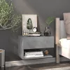 Betonszürke falra szerelhető éjjeliszekrény
