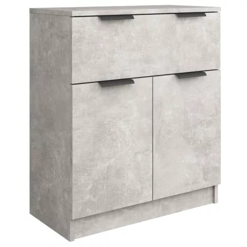 Betonszürke szerelt fa tálalóasztal 60 x 30 x 70 cm