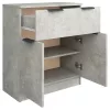 Betonszürke szerelt fa tálalóasztal 60 x 30 x 70 cm
