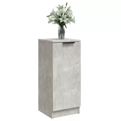 2 db betonszürke szerelt fa tálalószekrény 30 x 30 x 70 cm