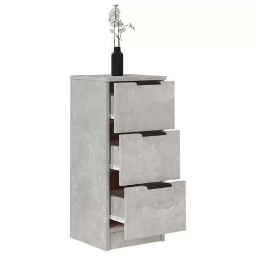 Betonszürke szerelt fa tálalóasztal 30 x 30 x 70 cm