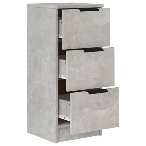 Betonszürke szerelt fa tálalóasztal 30 x 30 x 70 cm