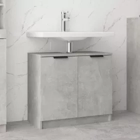   Betonszürke színű szerelt fa fürdőszobaszekrény 64,5x33,5x59 cm