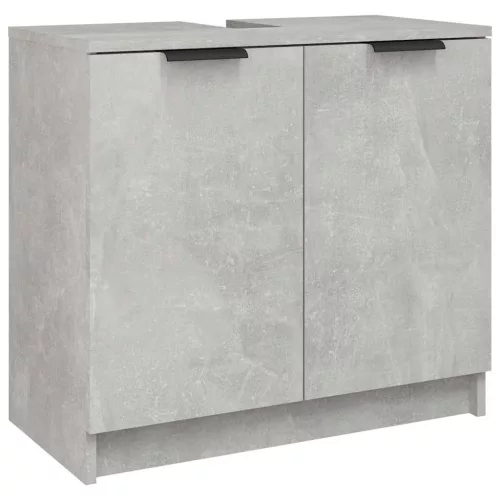 Betonszürke színű szerelt fa fürdőszobaszekrény 64,5x33,5x59 cm
