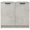 Betonszürke színű szerelt fa fürdőszobaszekrény 64,5x33,5x59 cm