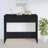 Fekete szerelt fa tálalóasztal 90 x 36 x 75 cm