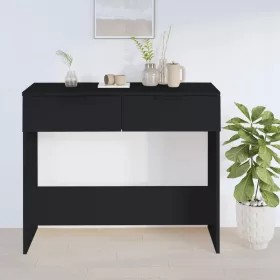 Fekete szerelt fa tálalóasztal 90 x 36 x 75 cm