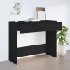 Fekete szerelt fa tálalóasztal 90 x 36 x 75 cm