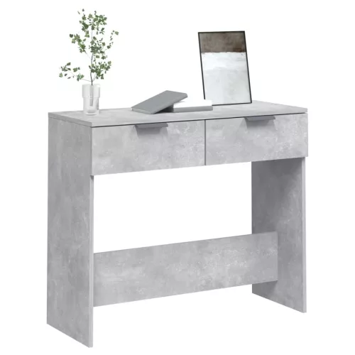 Betonszürke szerelt fa tálalóasztal 90 x 36 x 75 cm