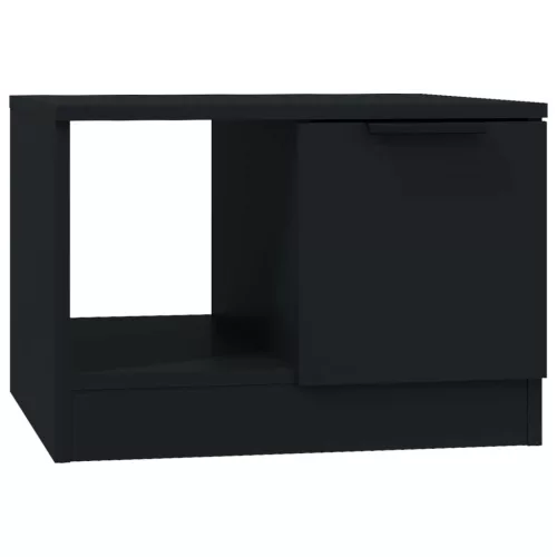 Fekete szerelt fa dohányzóasztal 50 x 50 x 36 cm
