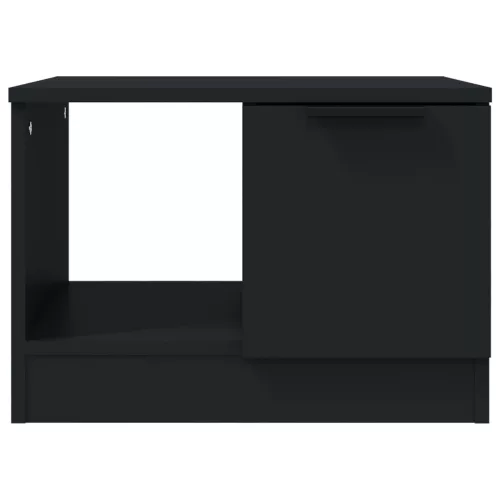 Fekete szerelt fa dohányzóasztal 50 x 50 x 36 cm
