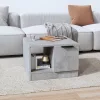 Betonszürke szerelt fa dohányzóasztal 50 x 50 x 36 cm