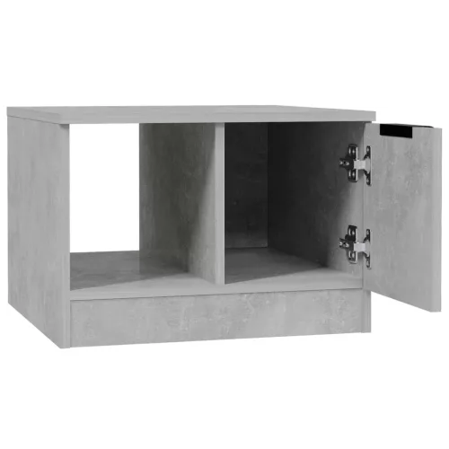 Betonszürke szerelt fa dohányzóasztal 50 x 50 x 36 cm