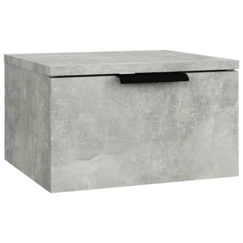 Betonszürke falra szerelhető éjjeliszekrény 34x30x20 cm