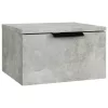 2 db betonszürke falra szerelhető éjjeliszekrény 34x30x20 cm