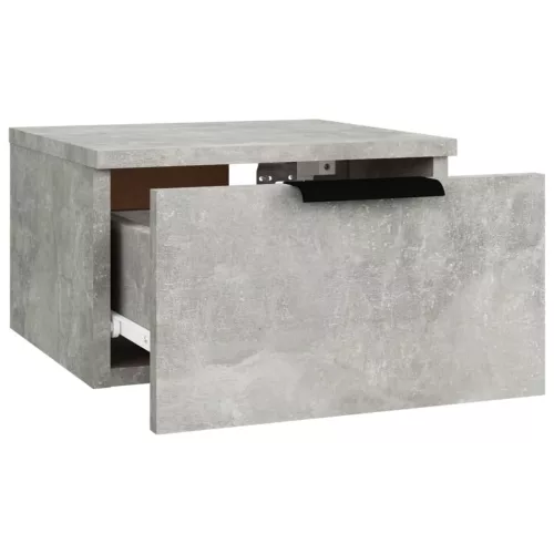 2 db betonszürke falra szerelhető éjjeliszekrény 34x30x20 cm