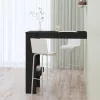 Fekete fatermék fali bárasztal 102 x 45 x 103,5 cm