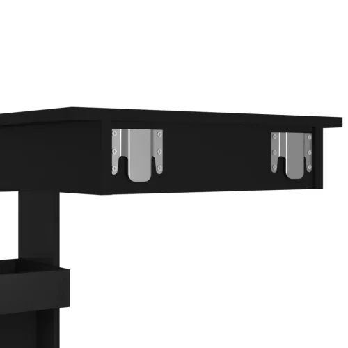 Fekete fatermék fali bárasztal 102 x 45 x 103,5 cm