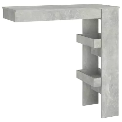 Betonszürke fatermék fali bárasztal 102 x 45 x 103,5 cm