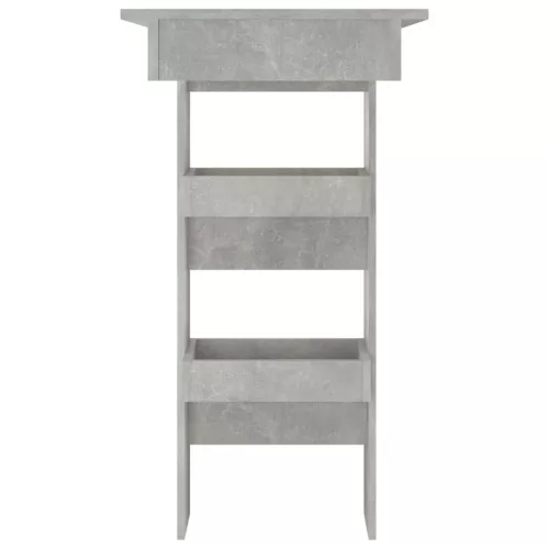 Betonszürke fatermék fali bárasztal 102 x 45 x 103,5 cm