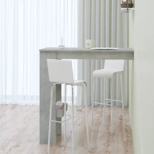 Betonszürke fatermék fali bárasztal 102 x 45 x 103,5 cm