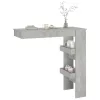 Betonszürke fatermék fali bárasztal 102 x 45 x 103,5 cm