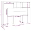 Sonoma tölgyfa fejtámlás szekrény 140x19x103,5 cm