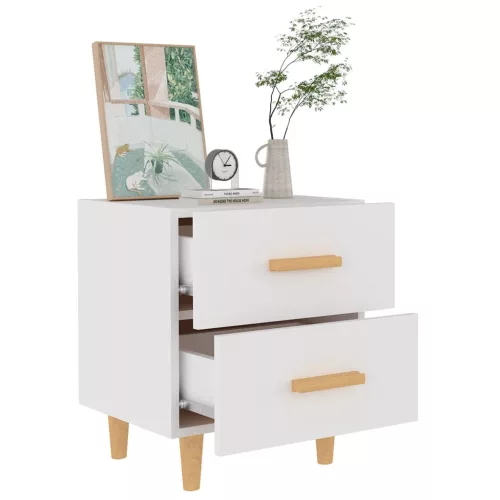 2 db fehér éjjeliszekrény 40 x 35 x 47,5 cm