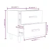 2 db sonoma-tölgy színű éjjeliszekrény 40 x 35 x 47,5 cm