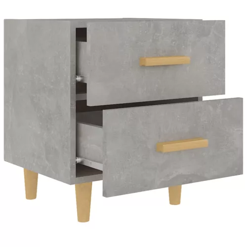 2 db betonszürke éjjeliszekrény 40 x 35 x 47,5 cm